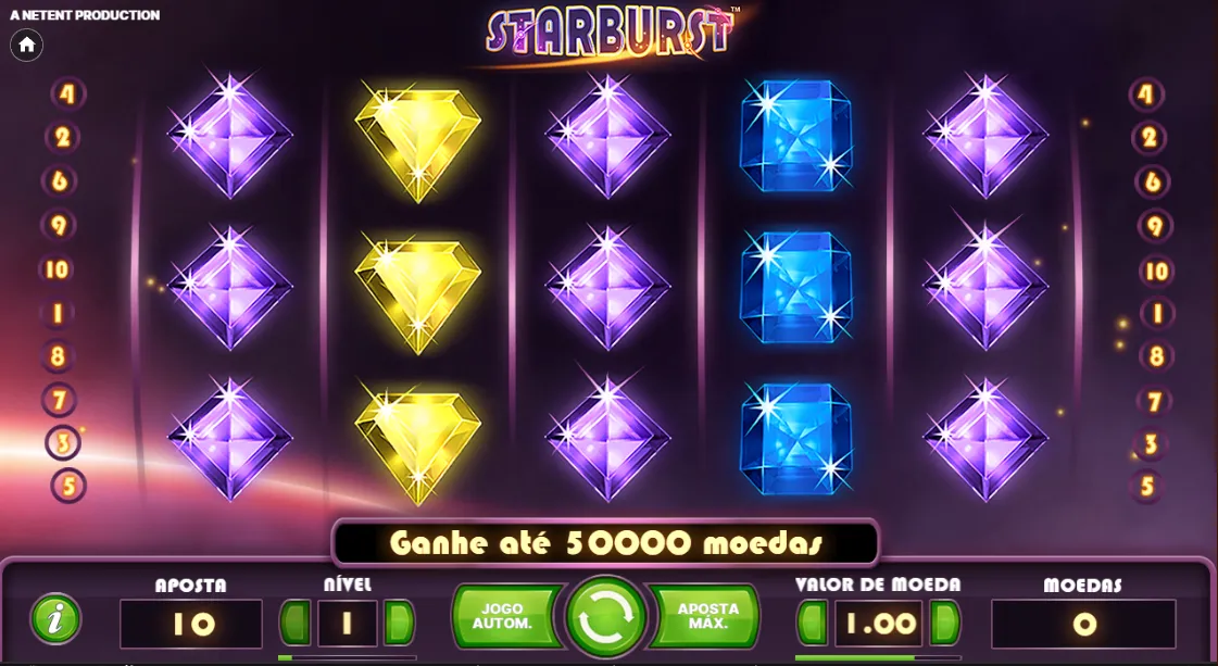 melhores slots para jogar Starburst