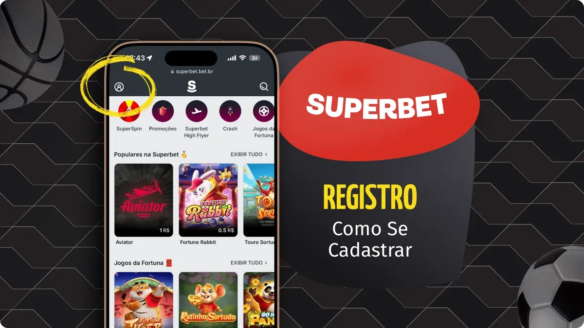Interfejs logowania Superbet na urządzeniu mobilnym