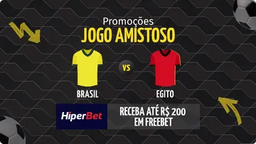 Aposta Grátis para Amistoso Brasil x Egito - R$200