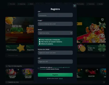 Faça seu registro no Segurobet Apostas Esportivas 