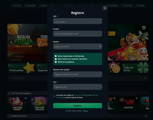 Faça seu registro no Segurobet Cassino é confiável
