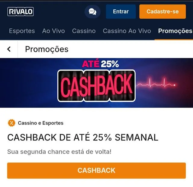 rivalo cashback bonus