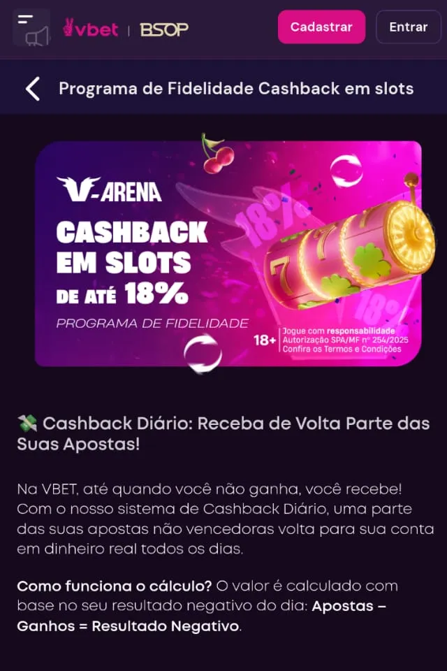 cashback bonus vbet cassino