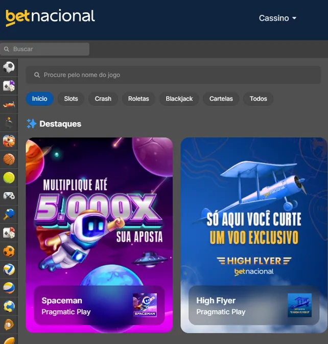 Jogos de Cassino Betnacional