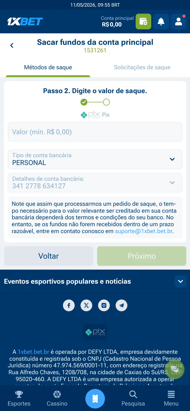 1xBet Cassino