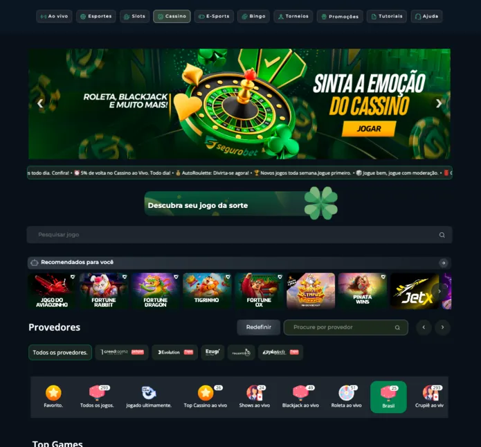 Aproveite os Jogos de Cassino Segurobet