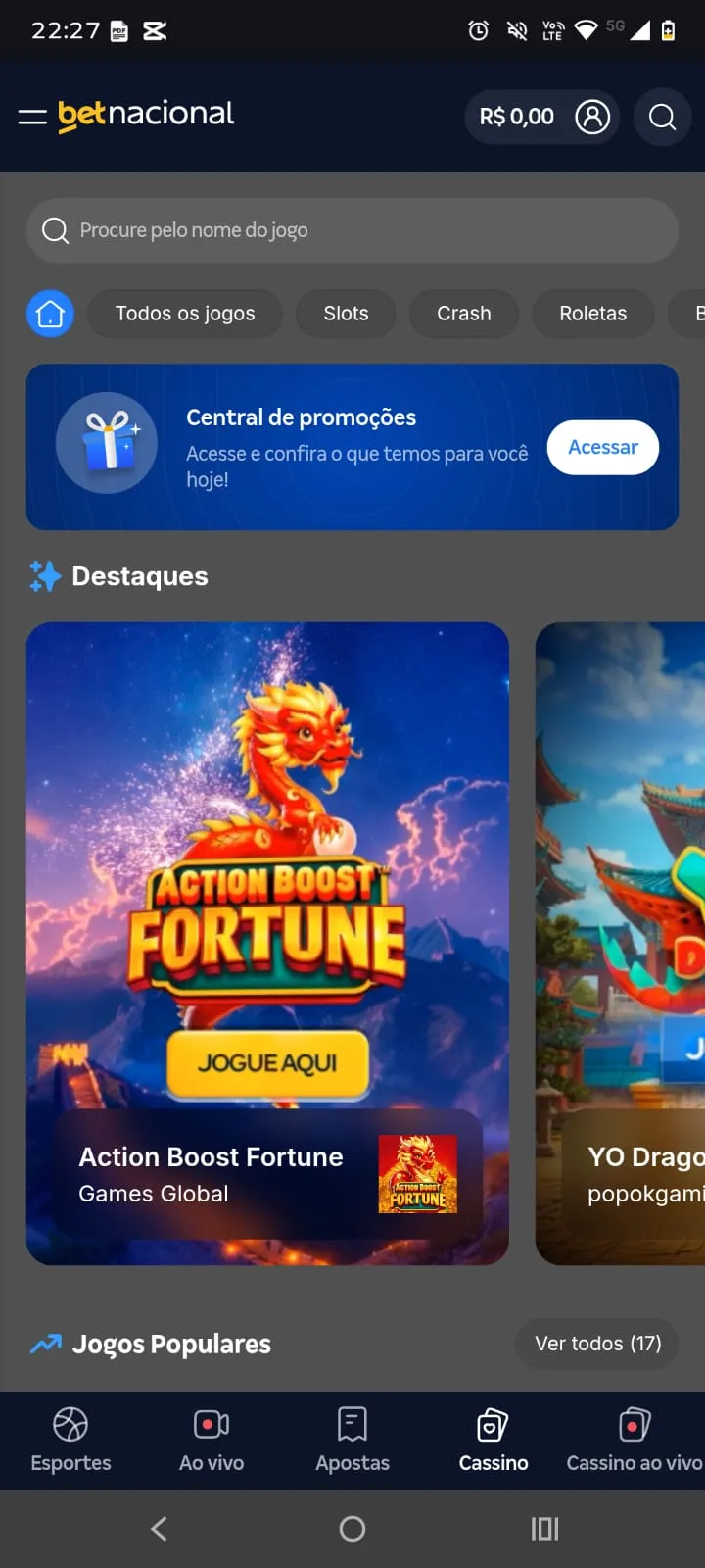 bônus cassino betnacional