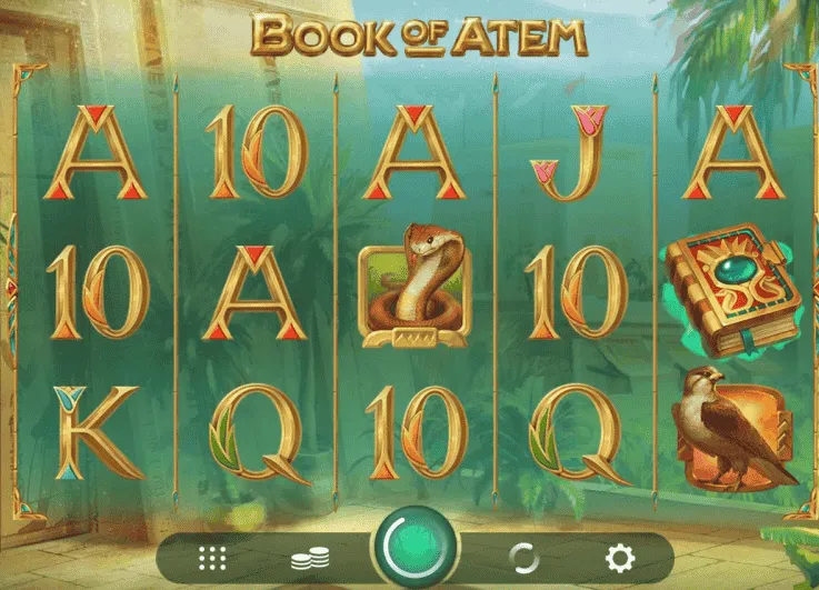 Slots com Jackpot: fundo de selva e natureza, com alguns números, letras, animais e livro num jogo de cassino