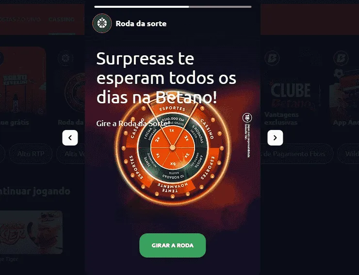 Aviator Betano: fundo preto, com roleta da sorte na Betano