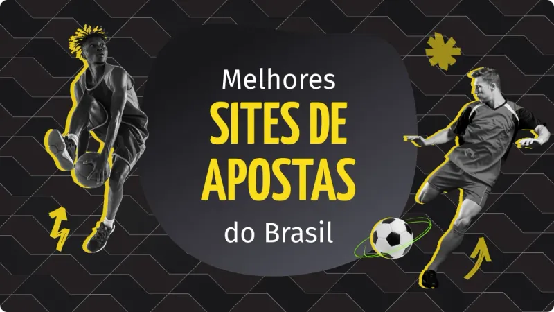 melhores casas de apostas do mundo: dois jogadores esportivos sob um funto preto com escritas amarelas