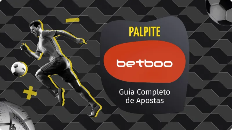 Palpite Betboo: homem com bola de futebol na esquerda, enquanto corre, com outra bola de futebol abaixo, fundo escuro e detalhes mais claros