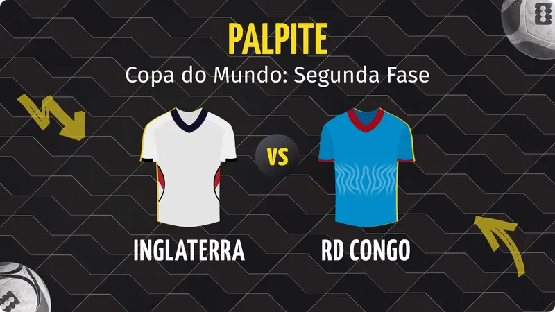 Inglaterra x RD Congo: Palpites, Escalações e Onde Assistir.