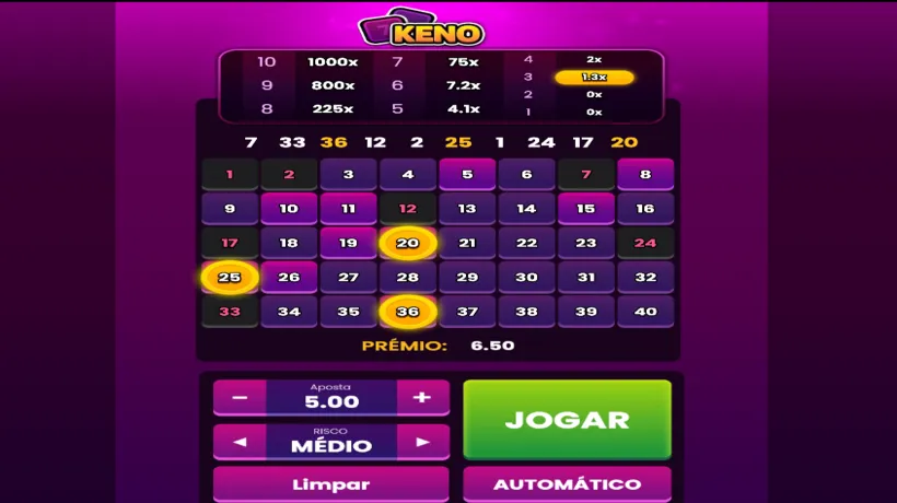 Melhores cassinos online para jogar Keno