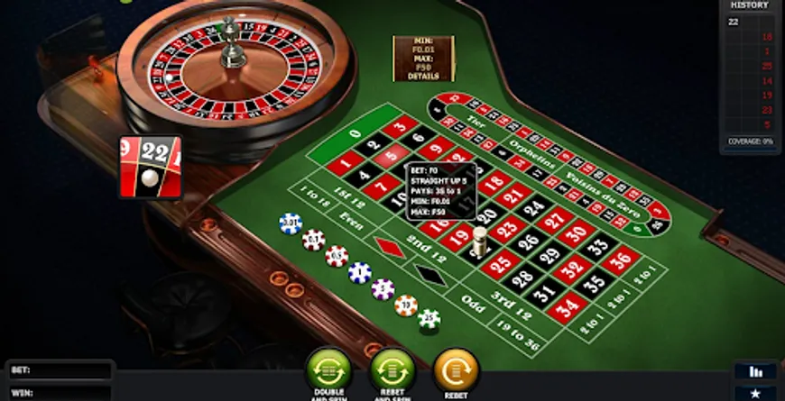 Roulette Cassino: imagem de umaa mesa de cassino com algumas opções 