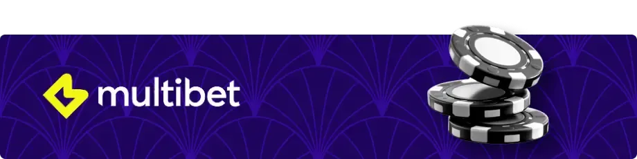 Cassino Pix Multibet: fundo azul forte, com logo da multibet na esquerda e fichas de cassino no canto direito