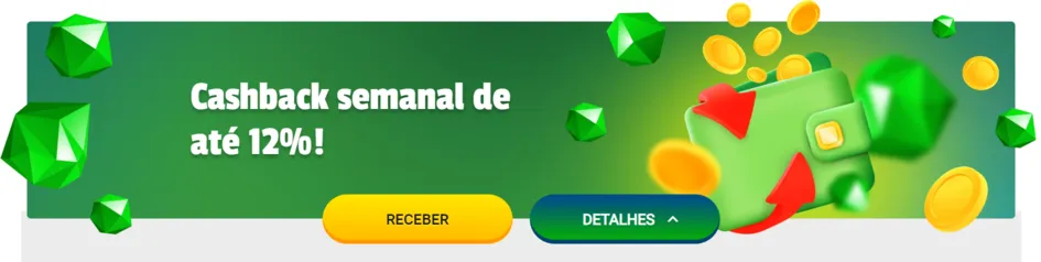Aproveite o Cashback semanal Brazino