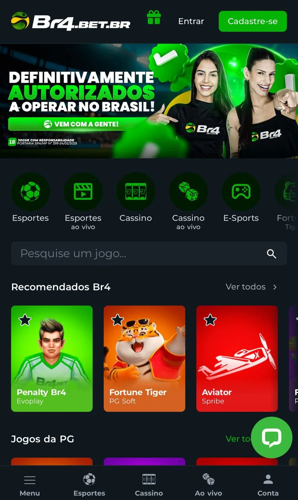 BR4Bet Login: tela de apostas da plataforma com opções de cassino em formato de uma tela de celular
