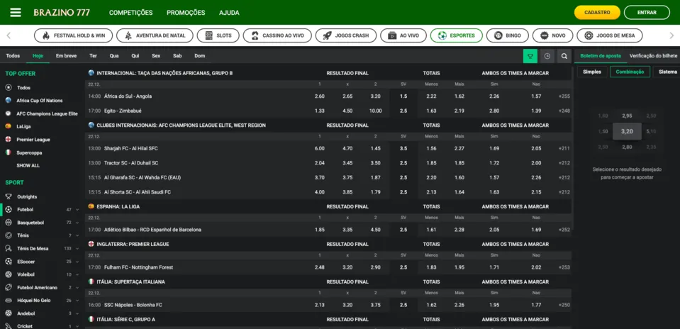 Faça as Melhores Apostas na Brazino777