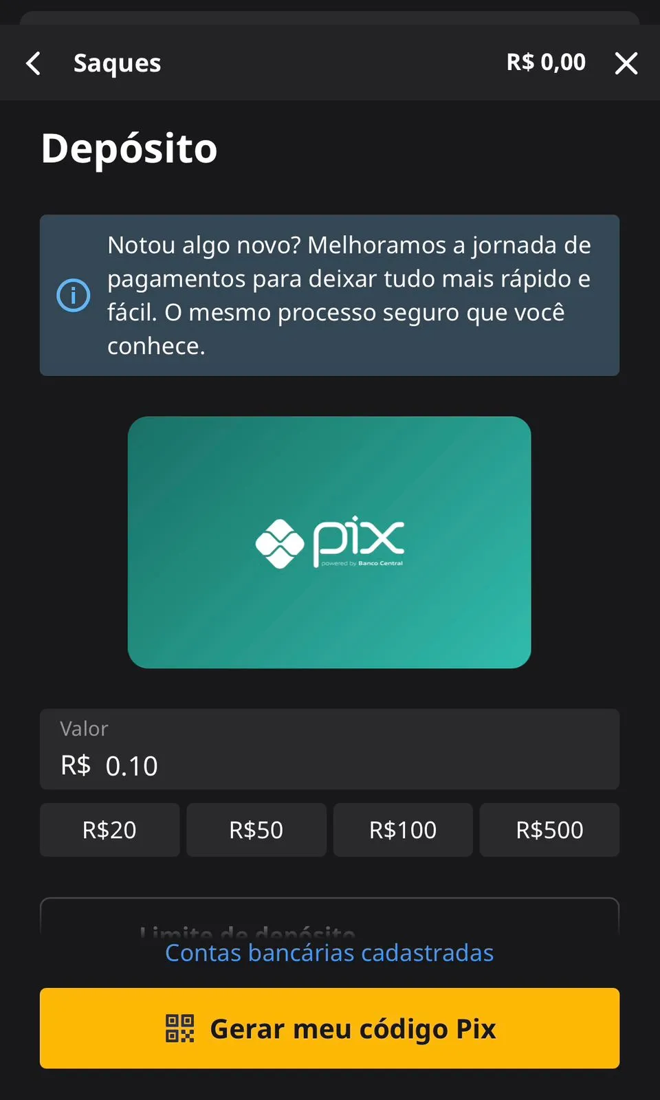 Depósito Betfair