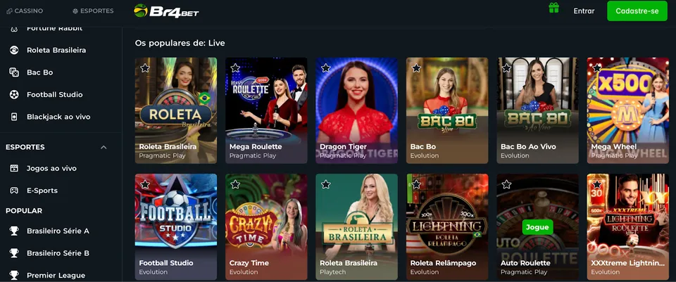 Br4Bet Cassino Ao Vivo