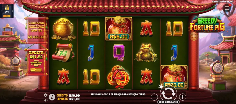 Slot 10 Centavos Betnacional: fundo com tema oriental, com números, letras e alguns símbolos oriental