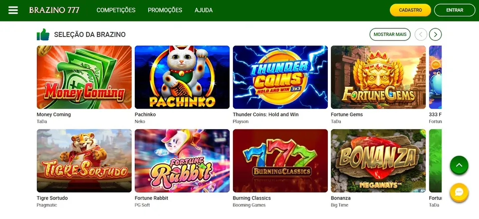 Jogos de Cassino Brazino