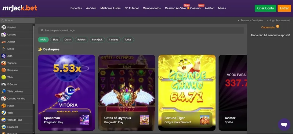 Jogos de Cassino MrJack.bet