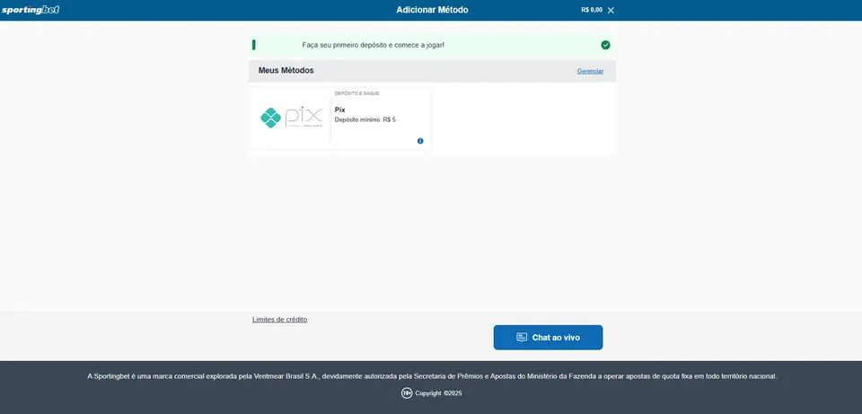 Como depositar na Sportingbet. Imagem com o passo a passo de como sacar, com tons de azul e branco, cores da plataforma Sportingbet