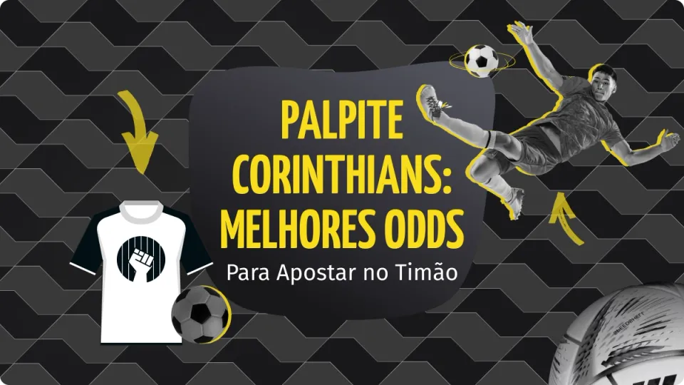 palpite corinthians hoje: jogador de futbol chutando a bola ao lado direito, e ao lado esquerdo uma camisa do Meu Timão e uma bola ao lado, demonstrando ao cento a página "Palpite Corinthians: Melhores Odds"