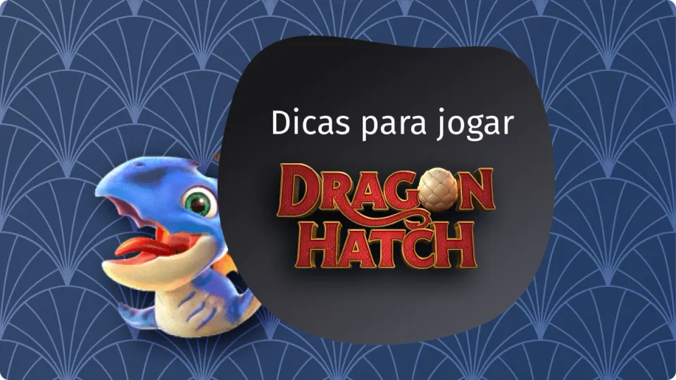 Imagem do Dragon Hatch com dragão em destaque, logo vermelho e fundo azul do slot da PG Soft.