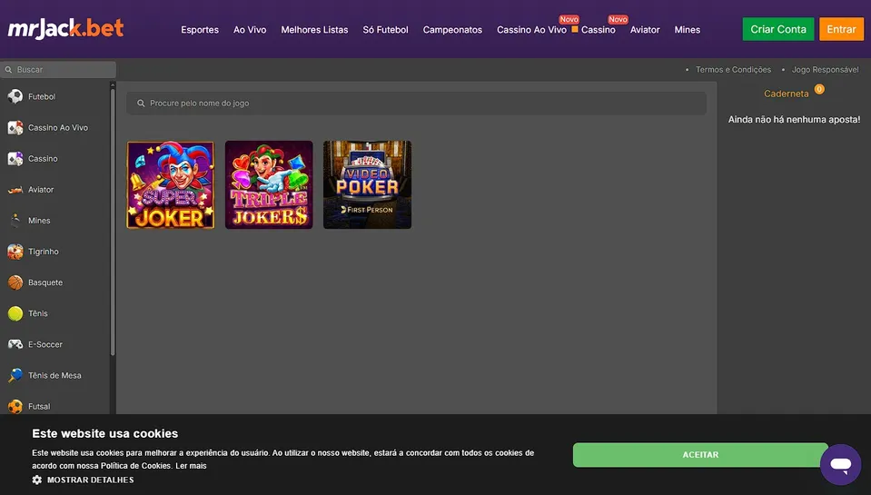 Poker MrJack.bet Casssino