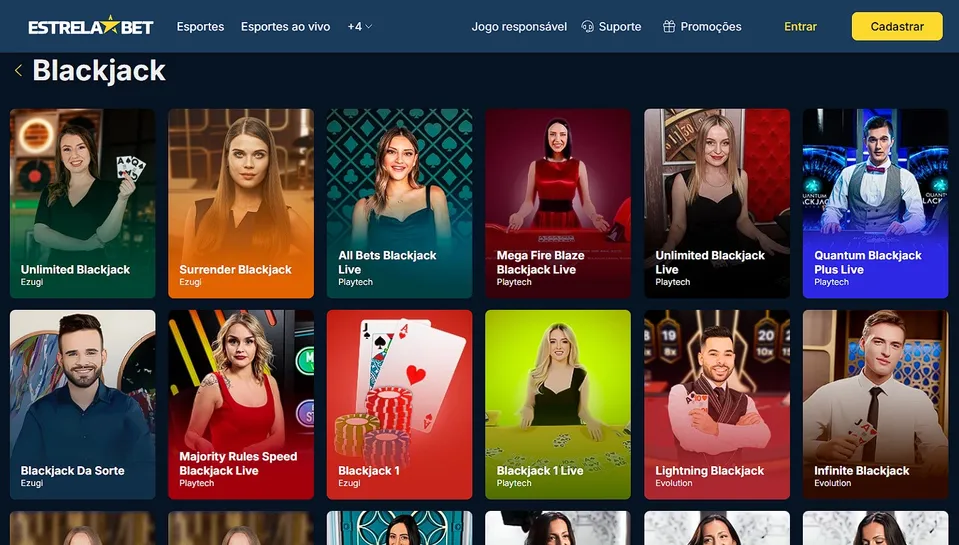 Blackjack Estrela Bet Cassino