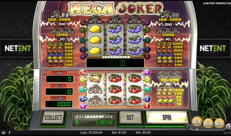 Mega Joker no cassino Betano