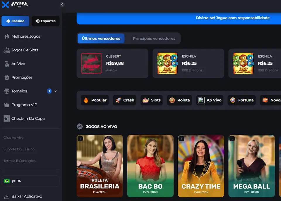 Cassino Receba Bet Ao Vivo
