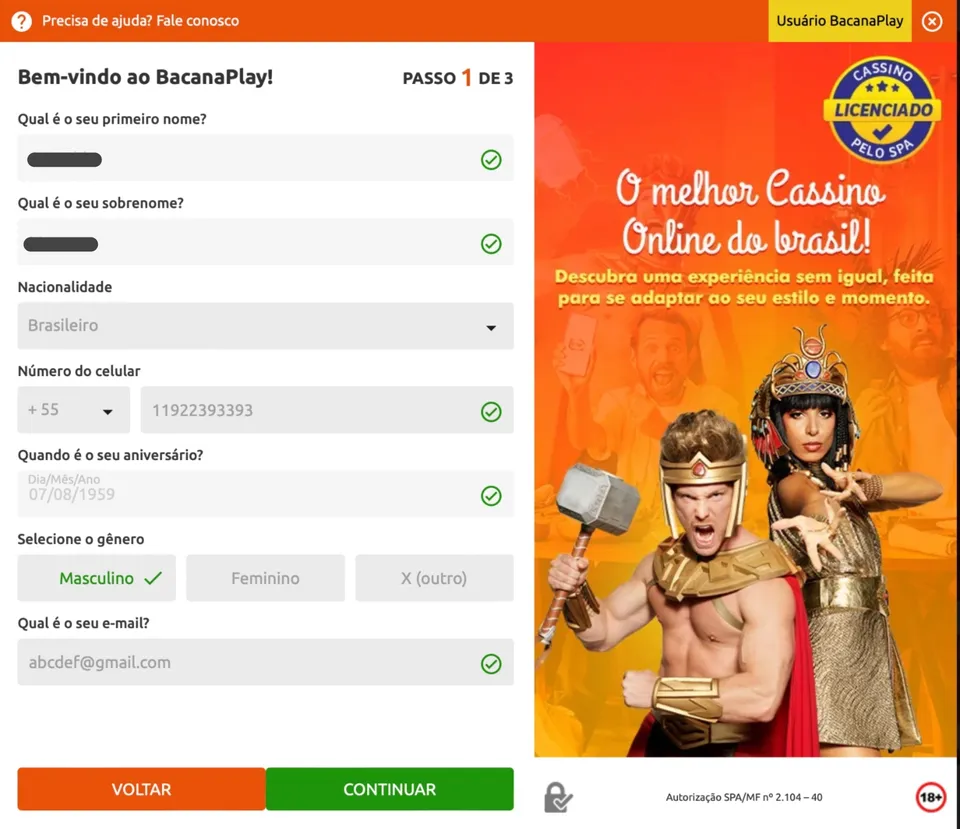 Jogos emocionantes no Bacanaplay casino